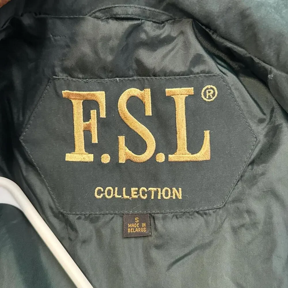 Vintage 90s Forest Green‎ F.S.L. Utility Parka Jacket - S
